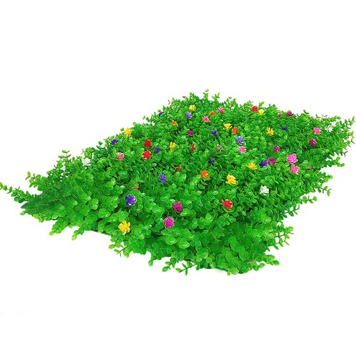 Follaje Artificial 20 Piezas Flores Muro Verde Pared Decorativo 60x40