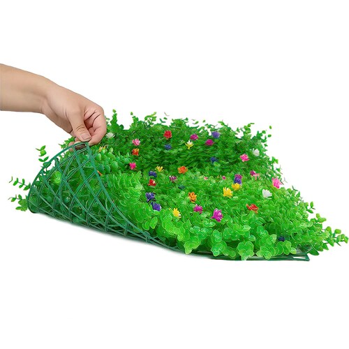 Follaje Artificial 20 Piezas Flores Muro Verde Pared Decorativo 60x40