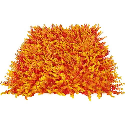 Muro Verde 20 Piezas Follaje Artificial Pared Decorativo 60x40 Pasto Naranja