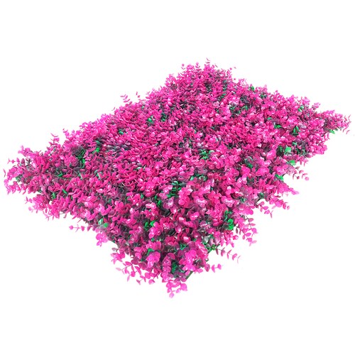 Muro Verde 20 Piezas Follaje Artificial Pared Decorativo 60x40 Pasto Rosa