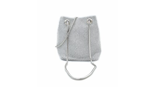 ADORN, Bolsa clutch para dama, color plata.