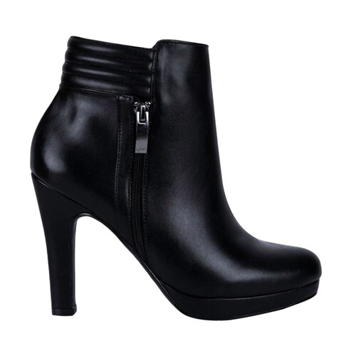 Botas cortas de vestir para mujer marca Yaeli, con tacón alto, negras, mod. 977426