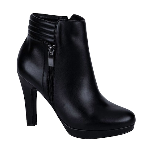 Botas cortas de vestir para mujer marca Yaeli, con tacón alto, negras, mod. 977426