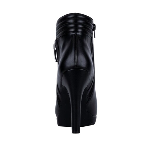 Botas cortas de vestir para mujer marca Yaeli, con tacón alto, negras, mod. 977426