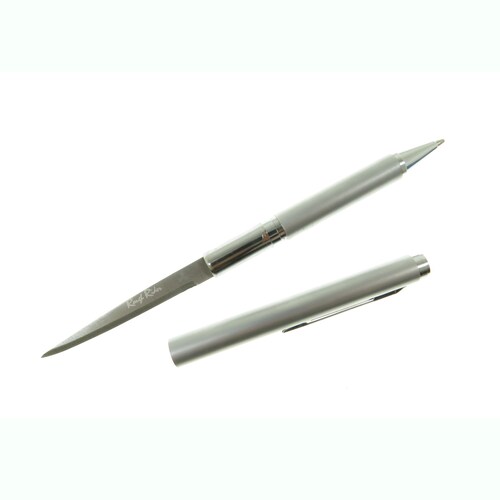 Rr612 Rough Rider Silver Pluma Con Mini Cuchillo Oculto.