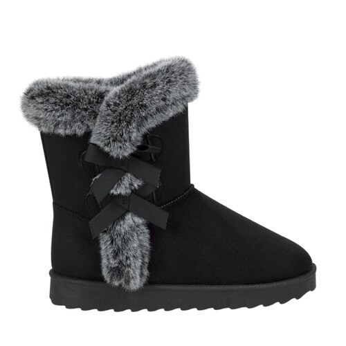 Botas tipo Ugg para mujer, marca PBPS color negro, mod. 993523