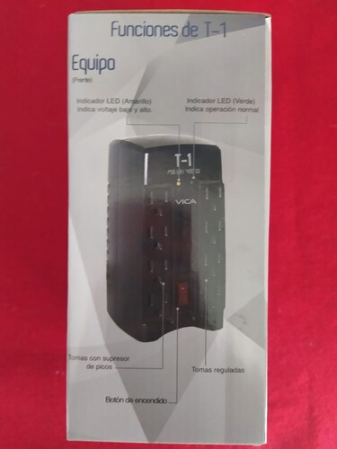 REGULADOR ELECTRÓNICO DE VOLTAJE 750 VA 400 WATTS 8 TOMAS 5-15R ENERGIA NEGRO SMART TV CEL PANTALLA