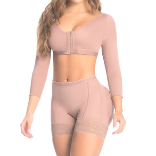 Fajas Colombianas Short Reductor Levanta Cola Control Abdominal, Panty Short Levanta Gluteos con Realce Natural.