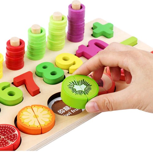 Tablero de juego para niños Yuff! juego para encajar piezas y frutas magnéticas