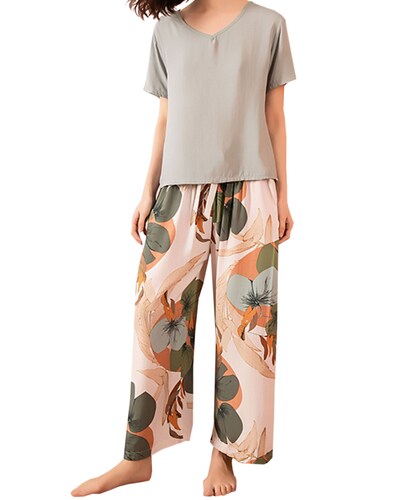 Pijama Elegante Dama Mujer  Ropa De Dormir Suave 2 Piezas