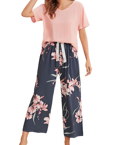 Pijama Elegante Dama Mujer  Ropa De Dormir Suave 2 Piezas