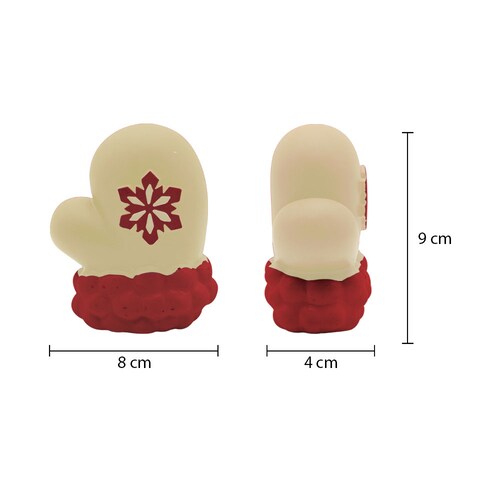 Juguete Chillon Guantes Navideños De Plástico Perros 4 Piezas