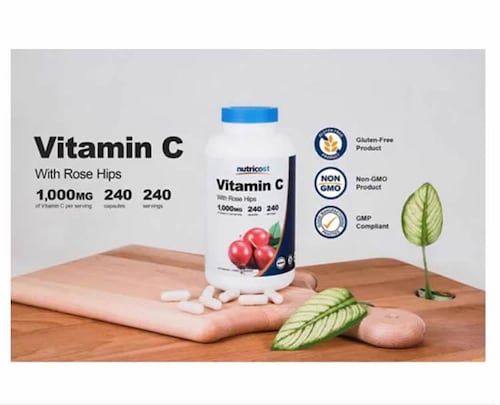 Vitamina C , 1,000 mg. Mejora el Funcionamiento del Sistema Inmune, Nutricost 