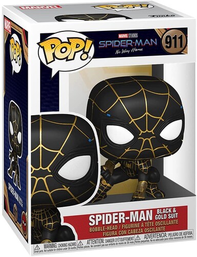 Funko Pop Marvel: Spiderman No Way Home - Spiderman Traje Negro y Dorado