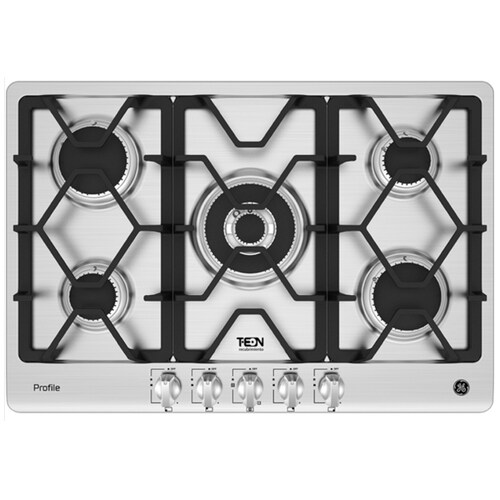 Parrilla GE Profile PGP75TI0 Gas Empotrable 76 cm Inoxidable 5 Quemadores