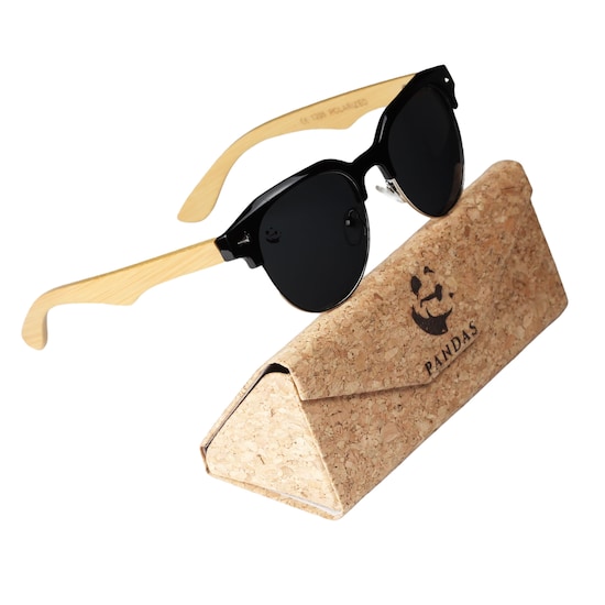 Lentes Gafas de Sol PANDAS Unisex para Hombre y Mujer Polarizados de Madera de  Bambú Redondos