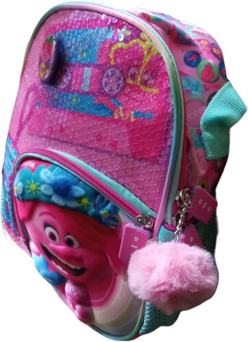 Set combo de Trolls Mochila Primaria lonchera y lapicera lentejuelas