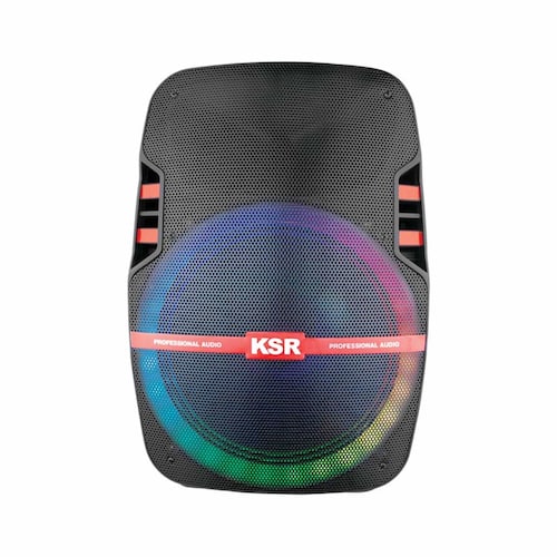 BOCINA KAISER KSW-5015 15" RECARGABLE, USB, FM, LUZ LED, 40 WATTS **ENDY10