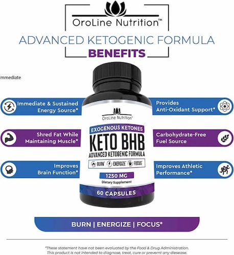 KETO BHB 2 PACK. Permite Energizar, Quemar y Enfocar, OroLine Nutrition 