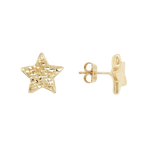 Broquel de Estrellas en Oro Amarillo de 8K + Obsequio