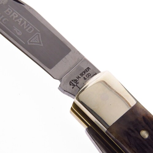 Bo112525Ab Boker Navaja Trapper Hueso Caballo Appaloosa