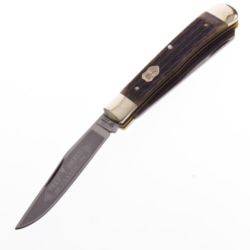 Bo112525Ab Boker Navaja Trapper Hueso Caballo Appaloosa