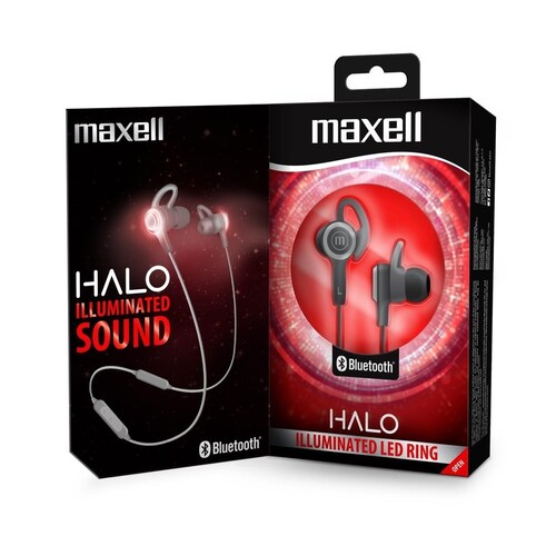 Maxell Audífonos Bluetooth con Micrófono / Mod. Halo / Iluminación / 348179 / Gris