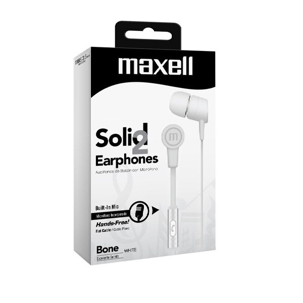 Maxell Aud fonos Solid2 In Ear con Micr fono Manos Libres