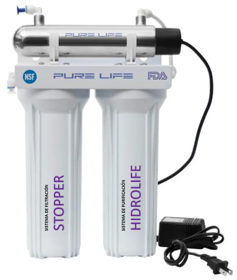 Sistema de Filtración de Agua de 3 Etapas + Luz Ultravioleta