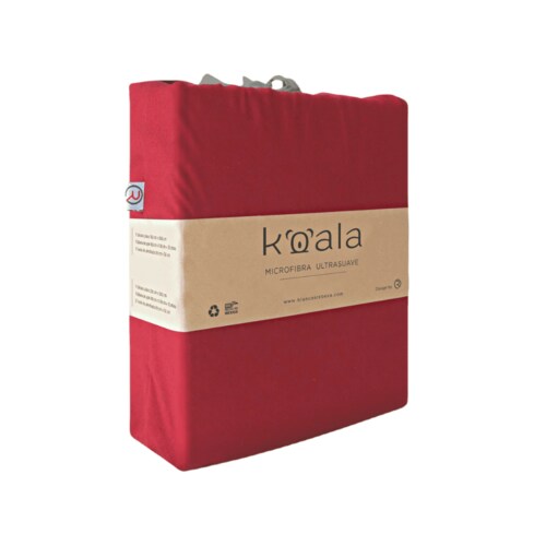 Juego de Sábanas Microfibra Koala - King Size - Rojo