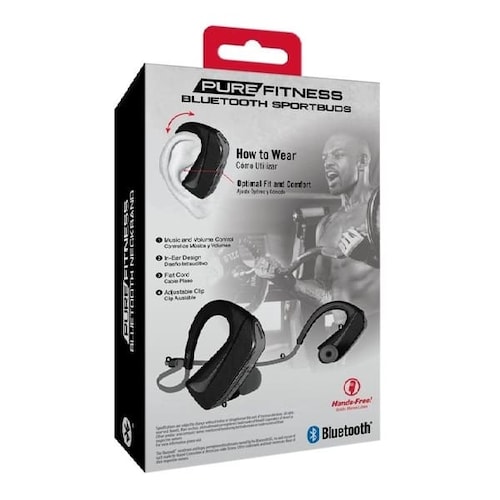 Maxell Audífono Deportivo Bluetooth / con Micrófono / Pure-Fitness / Resiste Salpicaduras / 348136 / Gris