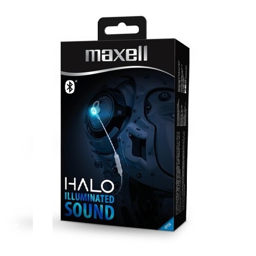 Maxell Audífonos Bluetooth con Micrófono / Mod. Halo / Iluminación / 348179 / Blanco