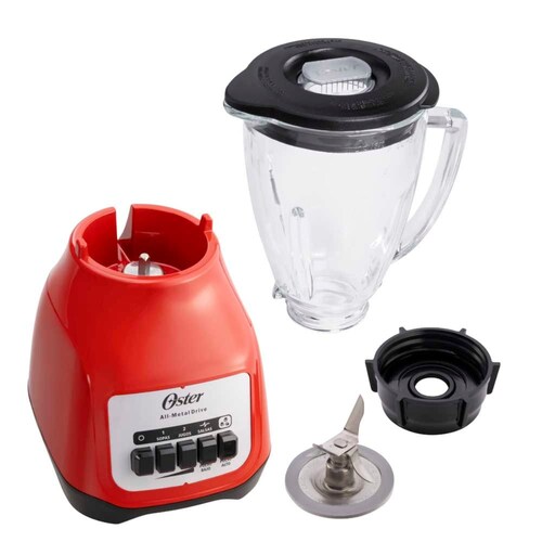 LICUADORA OSTER BLSTKAG-RPB 4 VEL VASO DE VIDRIO ROJO ORTY2*