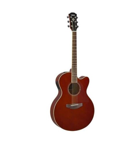 Yamaha Guitarra Electroacústica Modelo CPX600RTB Color Rojo