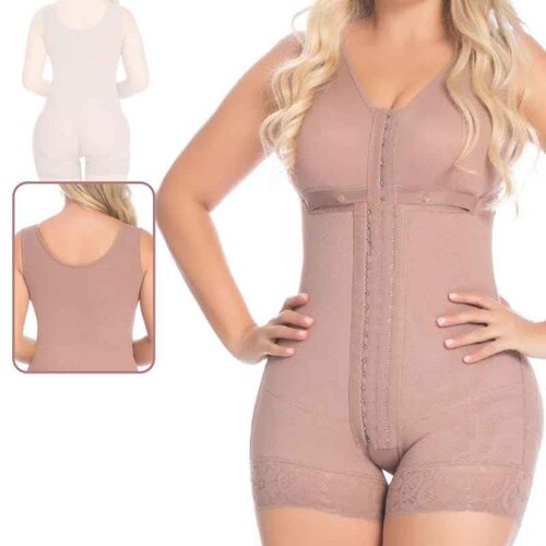 Faja Colombiana Post Operatoria Moldeadora Con Brasier Original 3 Niveles de Broches Alta Compresion