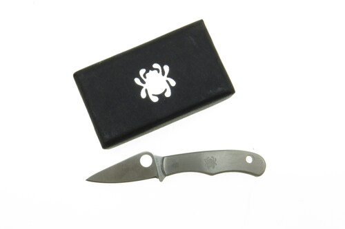 Sc133P Spyderco Bug Navaja Mini Punta Drop Inoxidable.