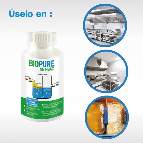 Tratamiento Contra Malos Olores En Trampas De Grasa BIOPURE NET-BAC 120 Capsu