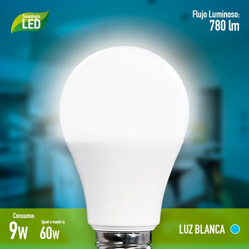 Foco Eco Icon Led Ahorrador Consume 9w Alumbra 60w Luz Fría