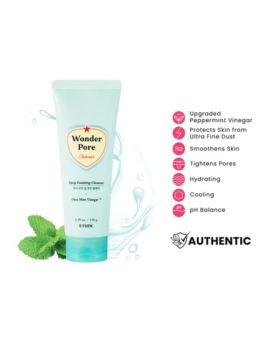 Espuma Limpiadora Wonder Pore Etude House Vinagre Menta.