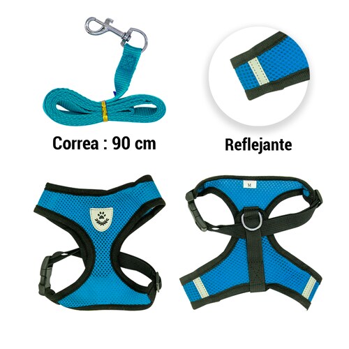 Pecheras Arnés Para Perros Seguridad Para Mascotas Medianas Azul
