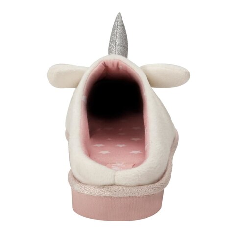 Pantuflas para mujer, color blanco, con figura de unicornio, marca Shosh, mod. 993814