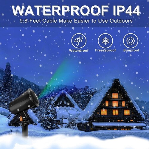 proyector led navideño 4 patrones distintos