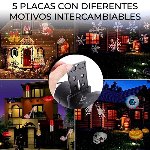 proyector led navideño 4 patrones distintos