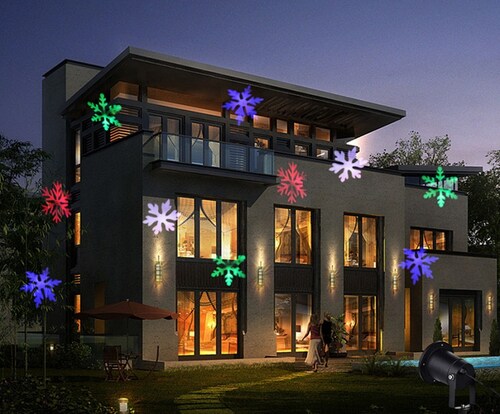proyector led navideño 4 patrones distintos