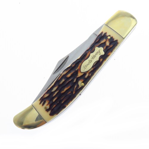 Sch227Uh Schrade Uncle Henry Hunter Navaja 2 Hojas Con Funda