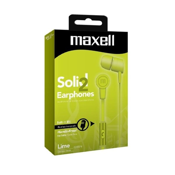 Maxell Aud fonos Solid2 In Ear con Micr fono Manos Libres