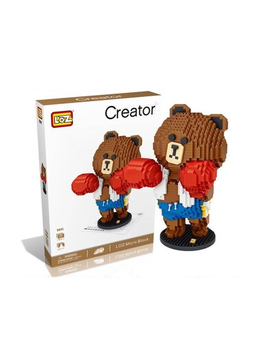 Kit Construcción 3D Bloques Oso Boxeador LOZ