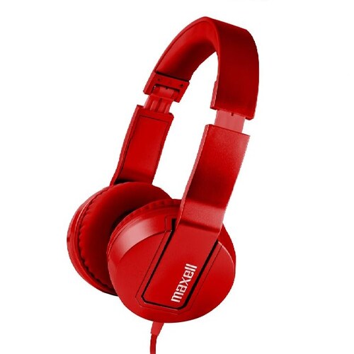 Maxell Audífonos Solid2 Metalz / Alámbricos 1.5 Metros / 348303 / Rojo