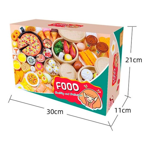 Juego De Elementos De Cocina, Juguetes De Comida Para Niños Pizza Helado Comida Rápida.
