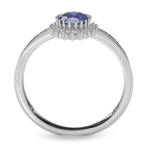 Anillo para dama en Oro Blanco de 10K Amelie Joyas